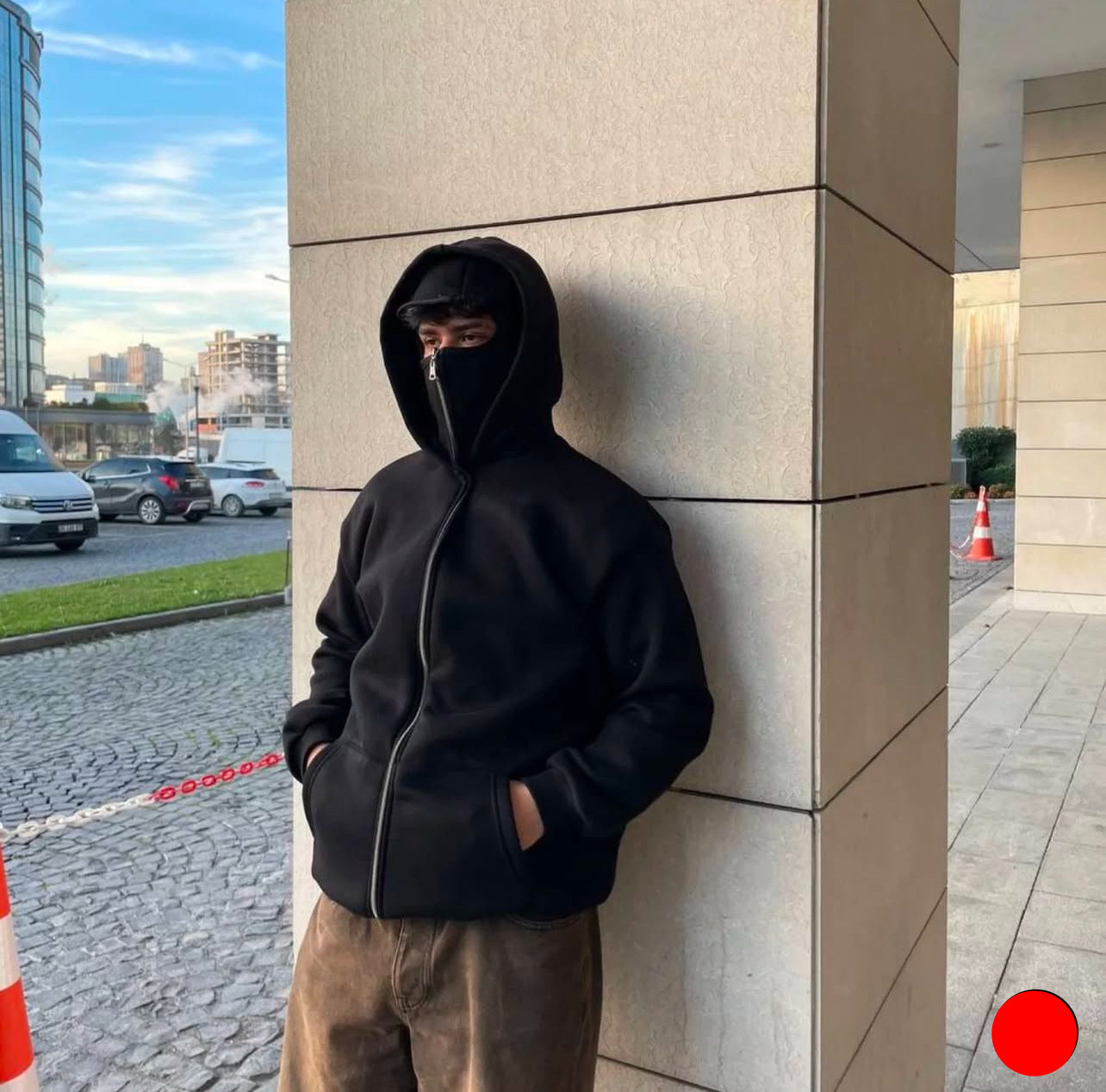Balaclava Ninja Zipper Hoodie