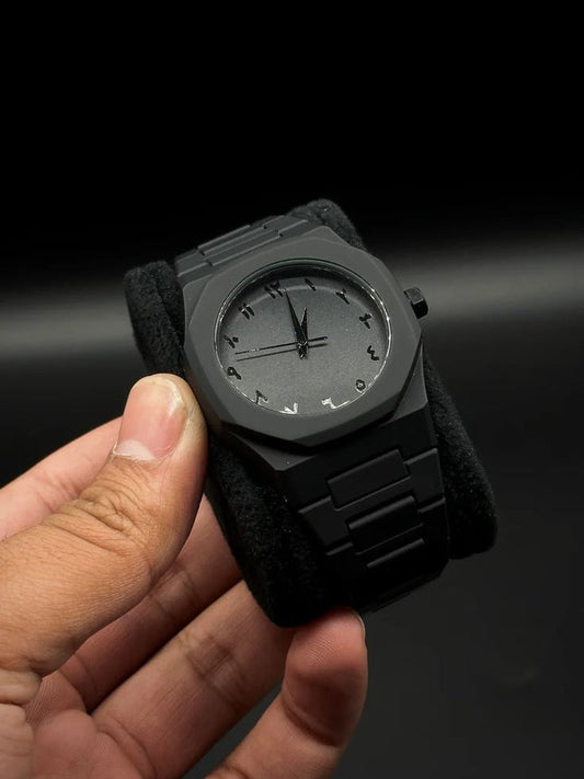 Premium Black Arabic Aura Warch