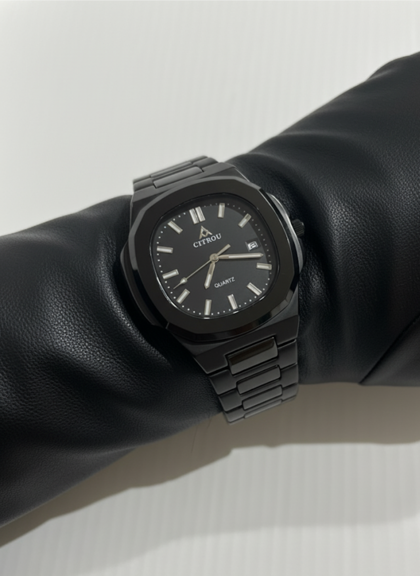 CITROU Stealth Black Quartz Watch