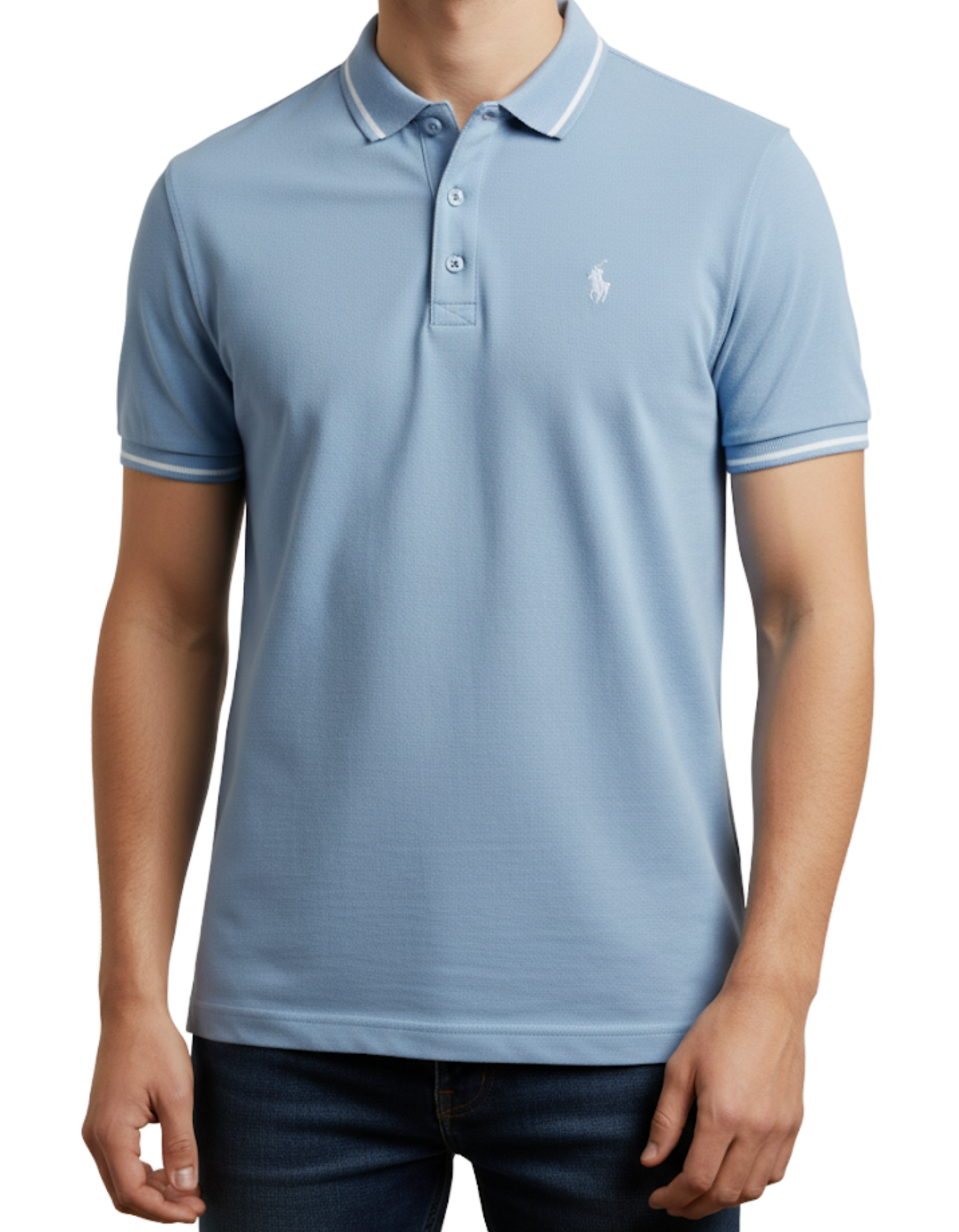 Premium Sky Blue  Polo Shirt – Breathable Comfort & Timeless Style