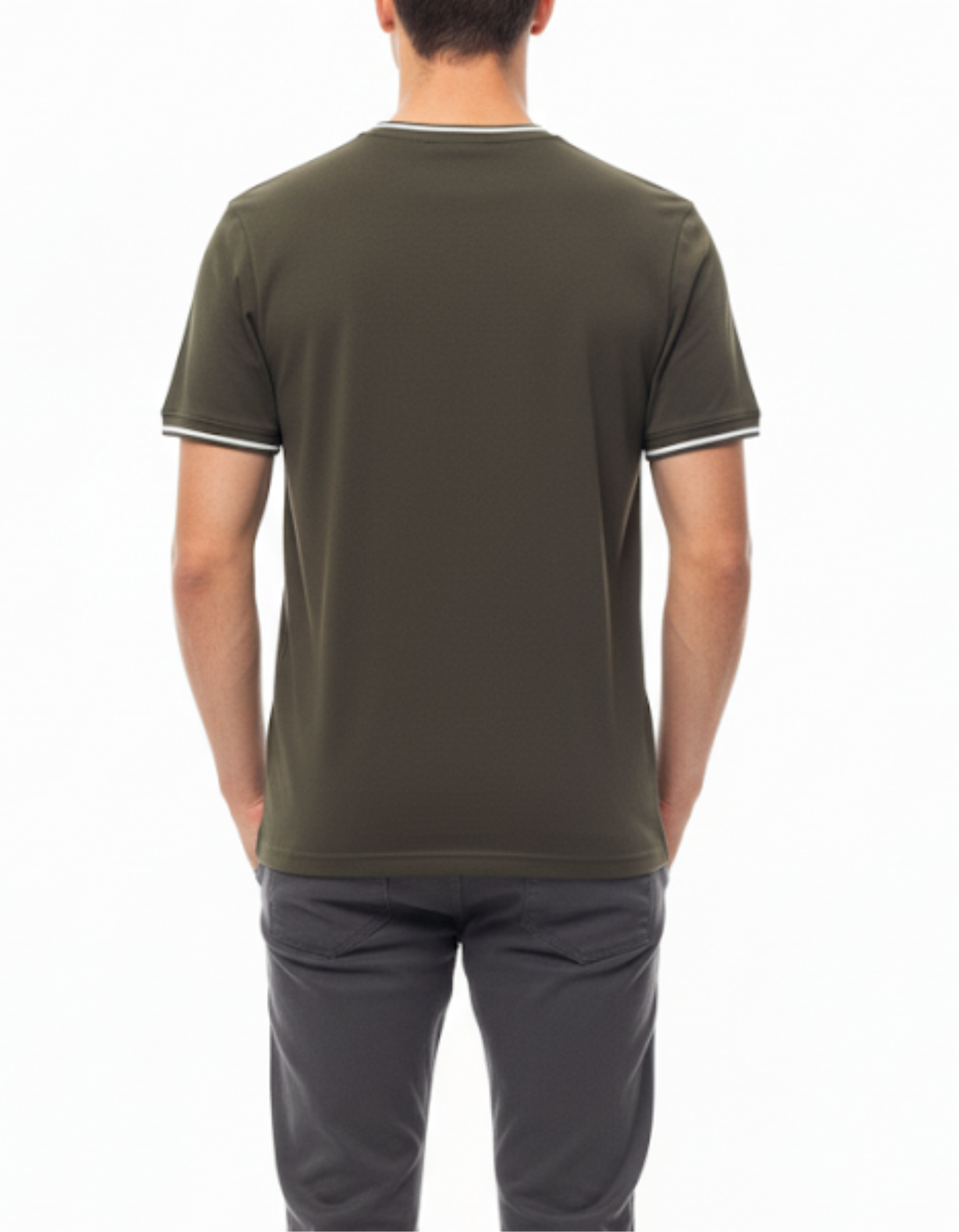 Men's Striped Collar & Cuff T-Shirt