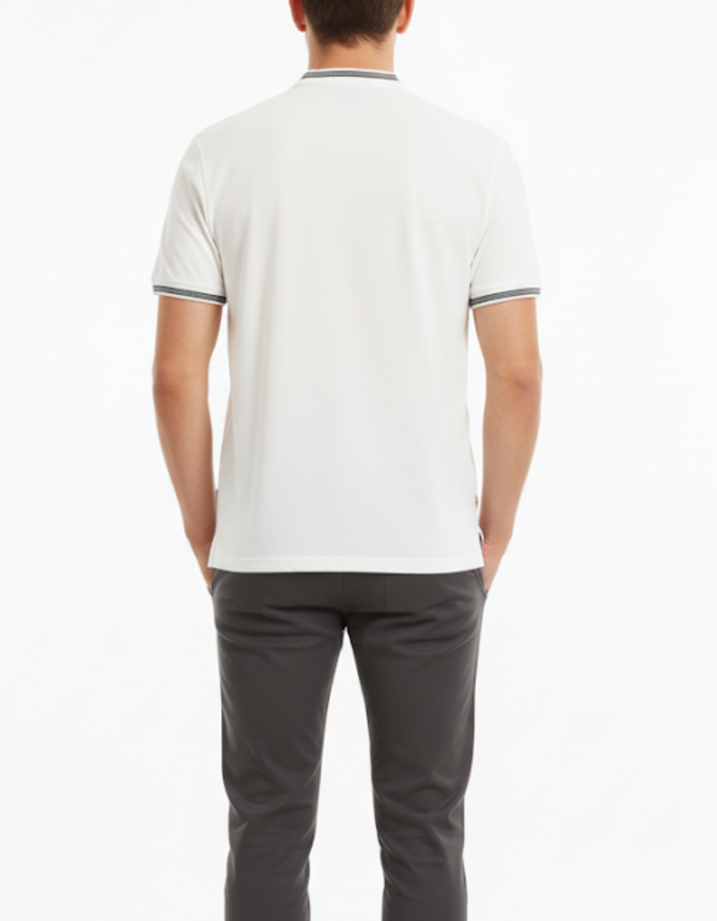 Men's Quarter-Zip Collar Polo T-Shirt