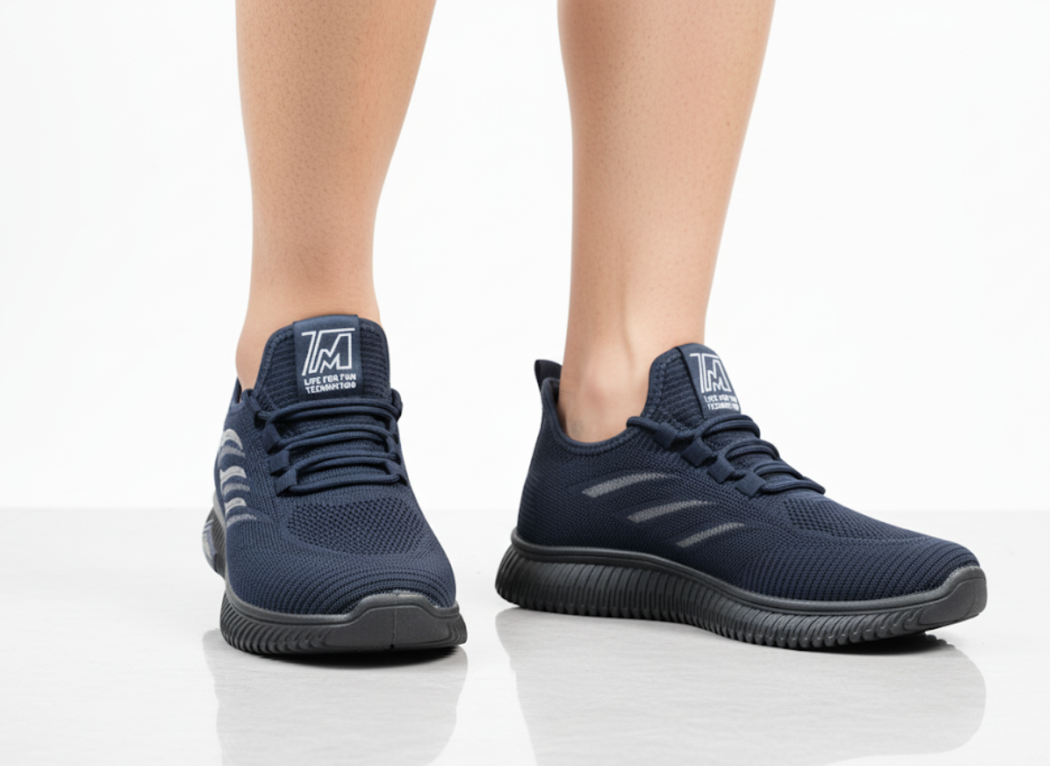 TM Ultra-Flex Knitted Runner - Navy Blue Shoes