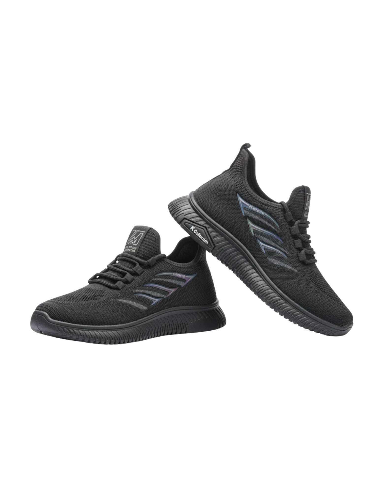 TM 'Phantom Knit' Runner - All-Black with Iridescent Wings
