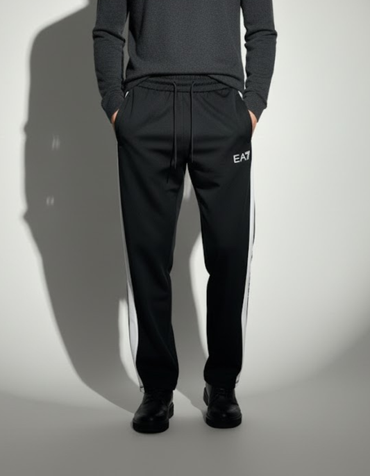 Armani EA7 Baggy Fit Black Track Trouser