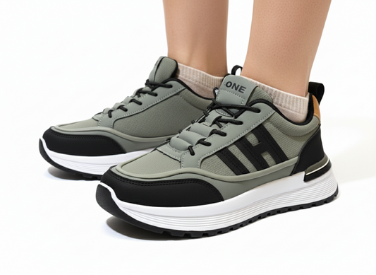 H-Sport 'Sentinel' Urban Trainer - Olive & Black