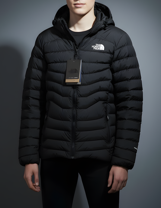 The North Face Men's/Women's Black Hooded Puffer Jacket