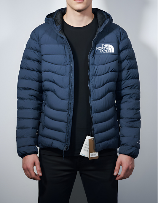 The North Face Men's/Women's Blue Hooded Puffer Jacket